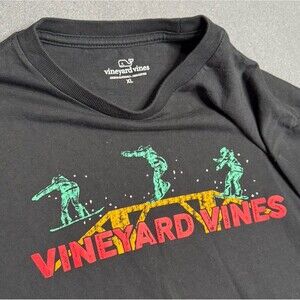 Vineyard Vines Youth Long Sleeve Black Crew Neck Snowboard Shirt Size XL